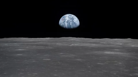 View on Earth from the Moon Surface 스톡 동영상 250171142