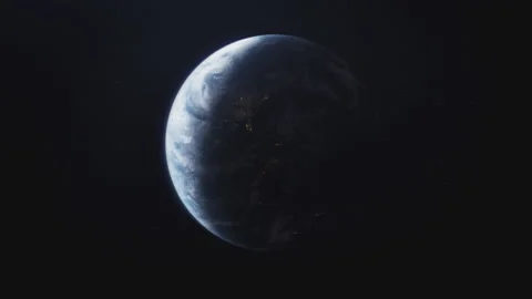 A view of earth from outer space is displayed Video stock 142049469