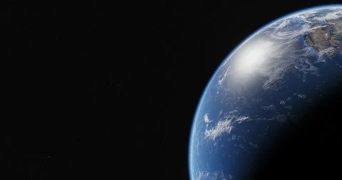 View of the Earth from space against the background of the starry sky Stock Footage 200837051