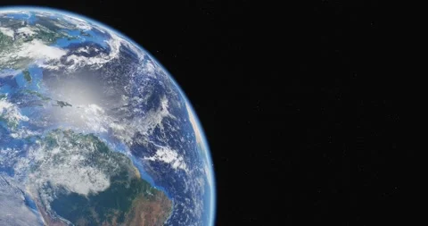 View of the Earth from space against the background of the starry sky Stock Footage 200837055