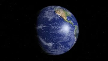 View of Earth from Space. Day and night. The movement of the Sun. Loop. Stock-Footage 85571546