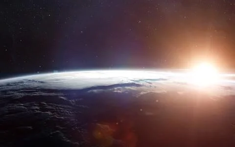 View of earth from space Stock Photos