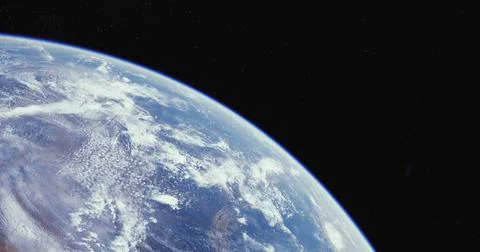 View of Earth from space showcasing clouds and oceans in vibrant detail 스톡 일러스트