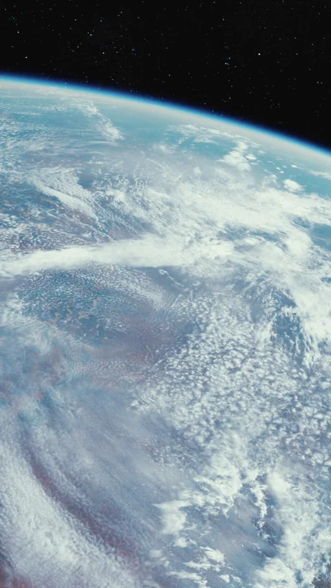 View of Earth from space showing clouds and surface details Stock Footage 341049193