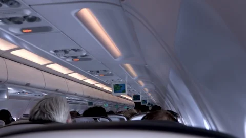 The view in Economy class Stock Footage 114811627