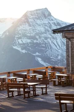 View of Edelweissspitze viewpoint Foto stock