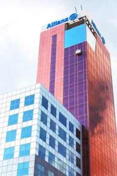 View of Edificio Allianz (Torre Allianz), Barcelona, Spain Stock Photos