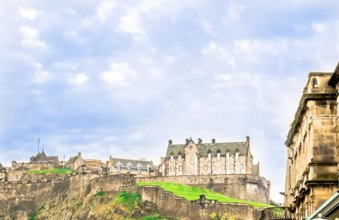 View on Edinburgh castle Stock Photos