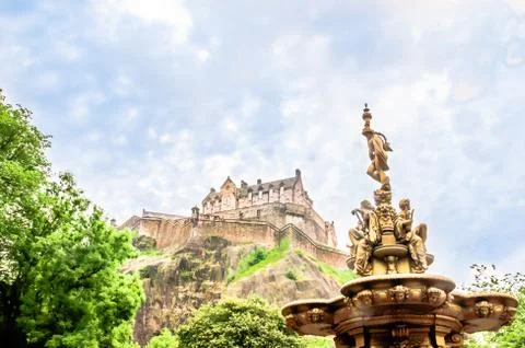 View on Edinburgh castle Stock Photos