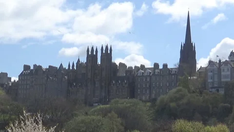 A view on Edinburgh’s castle Stock Footage 95298462