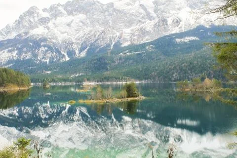 View of the Eibsee Foto stock