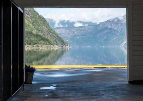 View on the eidfjord in norway Stock Photos
