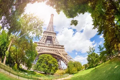 View of the Eifel tower from bellow Fotos Stock