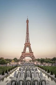 View on Eiffel Tower and Champ de Mars Stock Photos
