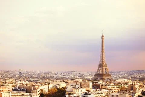 View of Eiffel tower and Paris 스톡 사진