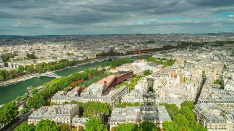 View From Eiffel Tower Video stock 63780539