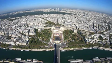 The view from The Eiffel Tower Stock Footage 165408922