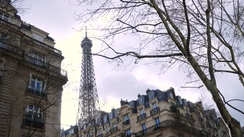 View on the Eiffel tower Stock Footage 183504467