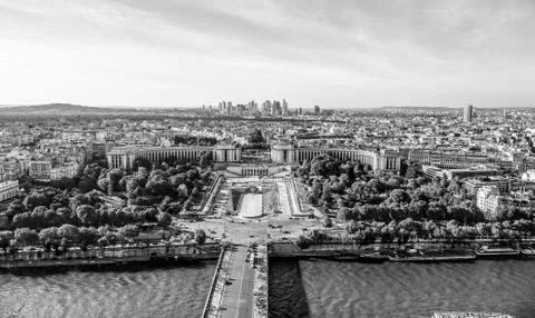 View from Eiffel Tower over Trocadero Fotos Stock