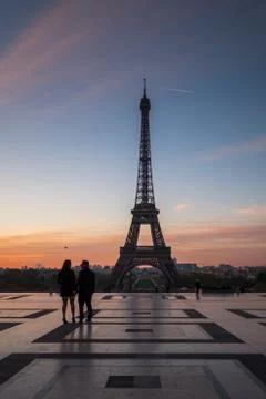 A view of the Eiffel Tower from Palais de Chaillot, Paris, France Stock Photos
