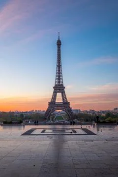 A view of the Eiffel Tower from Palais de Chaillot, Paris, France Stock Photos