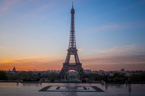 A view of the Eiffel Tower from Palais de Chaillot, Paris, France Stock Photos