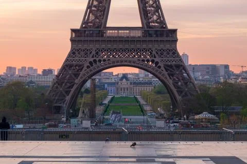A view of the Eiffel Tower from Palais de Chaillot, Paris, France Stock Photos