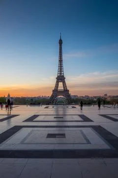 A view of the Eiffel Tower from Palais de Chaillot, Paris, France Stock Photos