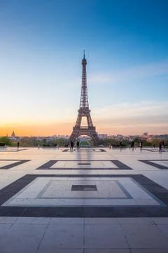 A view of the Eiffel Tower from Palais de Chaillot, Paris, France Stock Photos