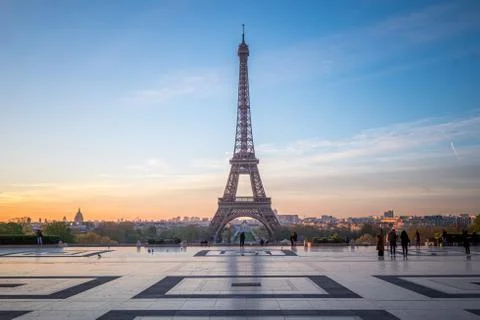 A view of the Eiffel Tower from Palais de Chaillot, Paris, France Stock Photos
