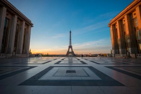 A view of the Eiffel Tower from Palais de Chaillot, Paris, France Stock Photos