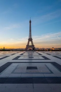 A view of the Eiffel Tower from Palais de Chaillot, Paris, France Stock Photos