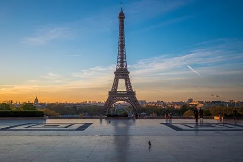 A view of the Eiffel Tower from Palais de Chaillot, Paris, France Stock Photos