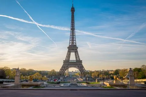 A view of the Eiffel Tower from Palais de Chaillot, Paris, France Stock Photos