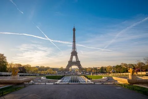 A view of the Eiffel Tower from Palais de Chaillot, Paris, France Stock Photos