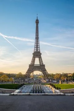 A view of the Eiffel Tower from Palais de Chaillot, Paris, France Stock Photos