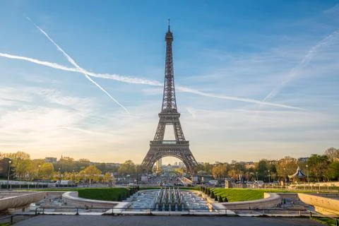 A view of the Eiffel Tower from Palais de Chaillot, Paris, France Stock Photos