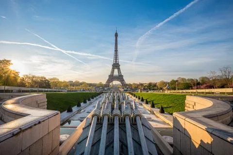A view of the Eiffel Tower from Palais de Chaillot, Paris, France Stock Photos