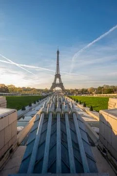 A view of the Eiffel Tower from Palais de Chaillot, Paris, France Stock Photos