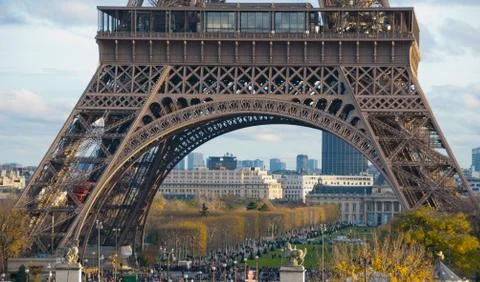 View of Eiffel Tower in Paris Foto stock