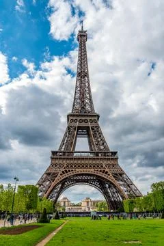View of the Eiffel Tower in Summer, Paris Stock Photos