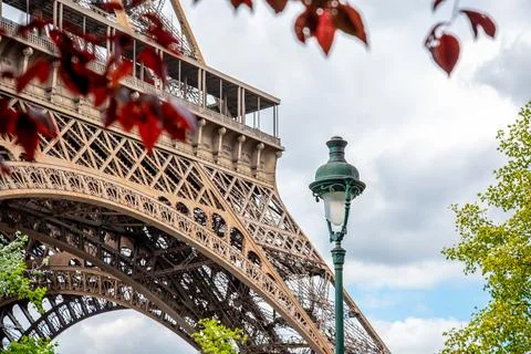 View of the Eiffel Tower in Summer, Paris Stock Photos