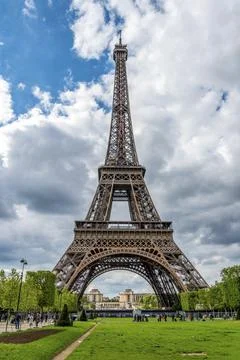View of the Eiffel Tower in Summer, Paris, France, Europe Stock Photos