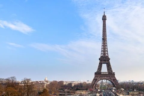View of eiffel tower from trocadero in paris Stock Photos
