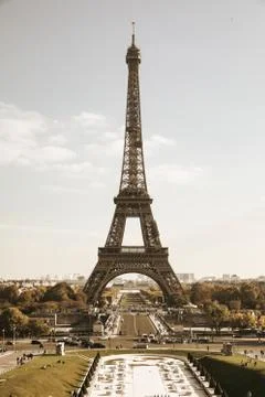 View of the Eiffel Tower from the Trocadero Stock Photos