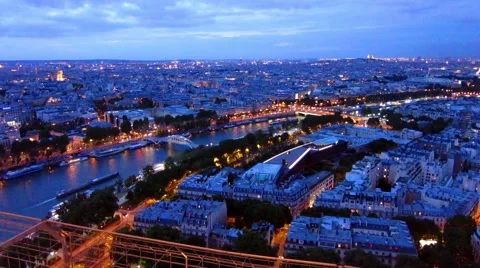 View from Eiffeltower, Paris Stock Footage 49335902