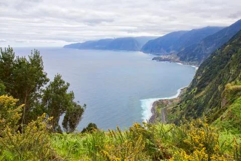 View from Eira da Achada viewpoint in Madeira Stock Photos