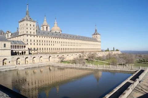 View of the El Escorial monastery in Madrid Stock Photos