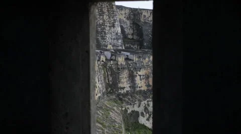 View from El Morro Sentry box Stock Footage 998344