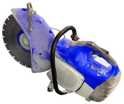 View of electric angle grinder isolated on white Stock Photos